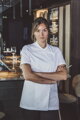 Dámský kuchařský rondon_JULIA_krátký rukáv