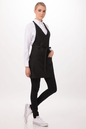 Číšnická zástěra V-Neck Tuxedo Apron (F23)